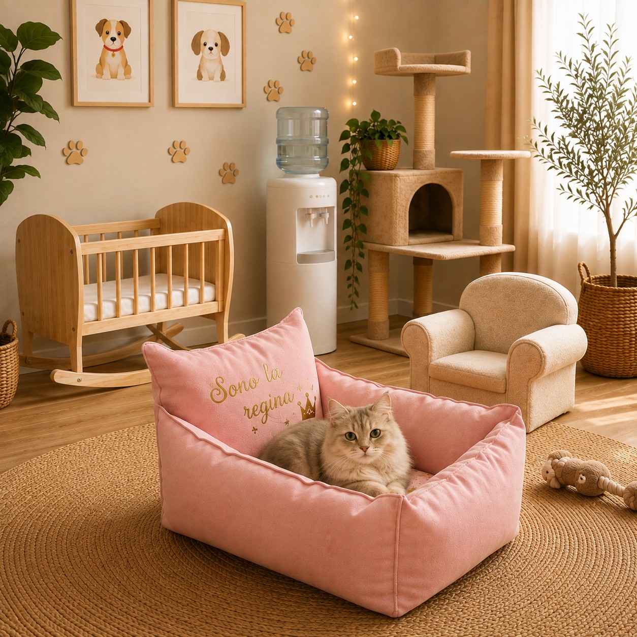 Cuccia Divanetto Artigianale in Cotone per Cani